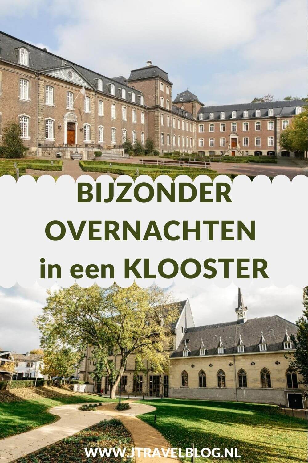 Altijd al eens willen overnachten in een kloosterhotel. Ik heb een aantal kloosters voor je op een rijtje gezet waar je kunt genieten van een bijzondere overnachting. #klooster #overnachten #jtravelblog #jtravel