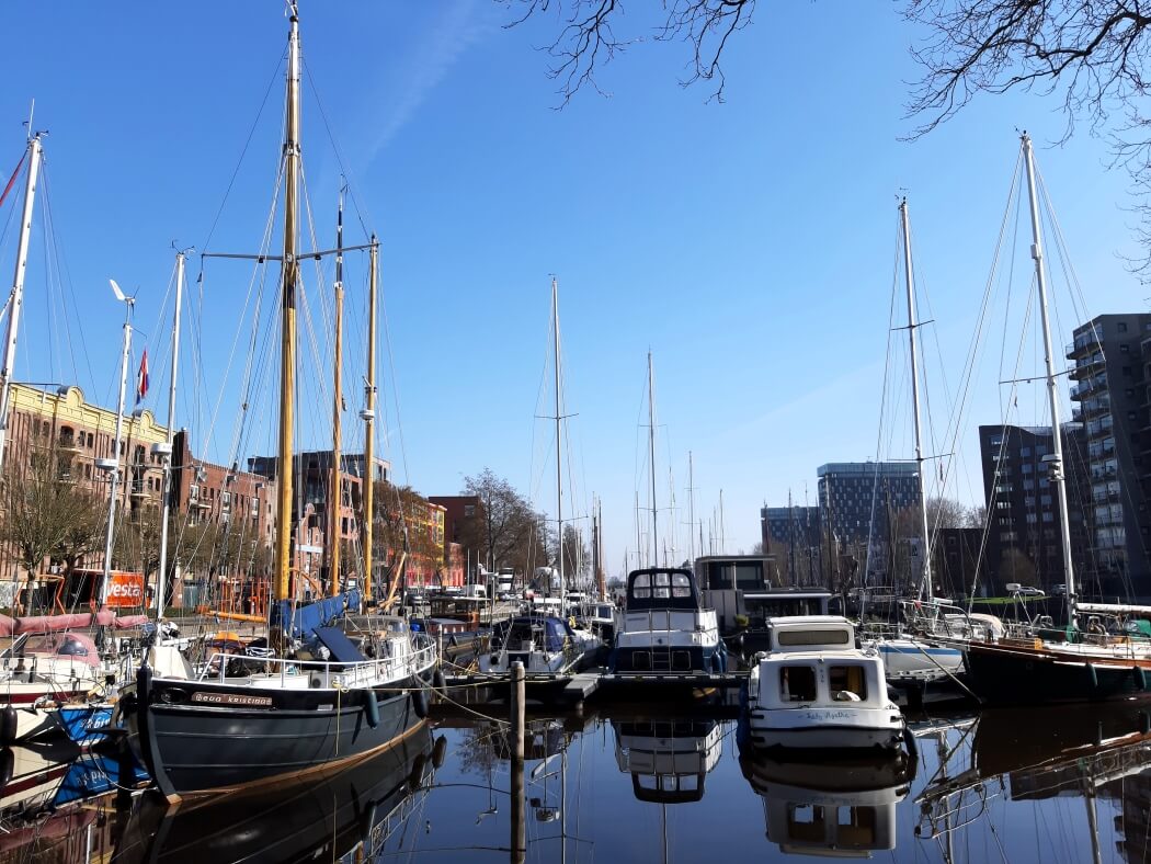 Oosterhaven in Groningen tijdens mijn Trage Tocht Groningen