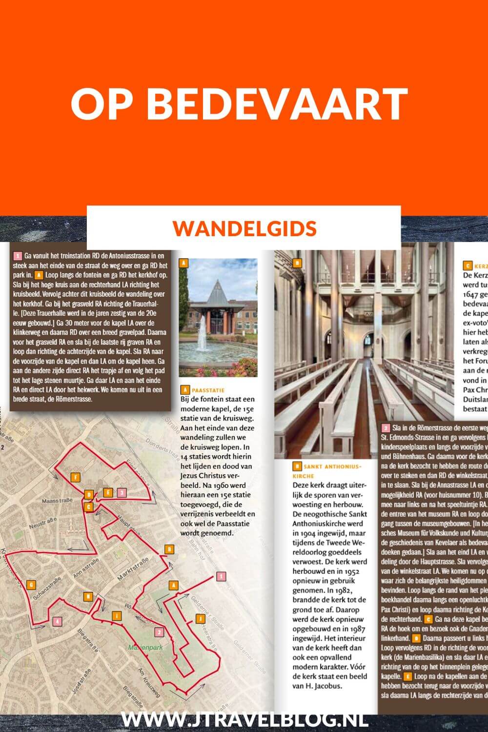 De wandelgids 'Op Bedevaart − 12 wandelingen rondom heilige oorden' neemt je met op bedevaart naar en rondom 12 plaatsen met een religieus stempel, zoals kerken, kapelletjes en kruisgangen. De wanndelen hebben een lengte tussen 7 en 18 kilometer. #wandelen #opbedevaart #wandelgids #gegarandeerdonregelmatig #jtravelblog #jtravel