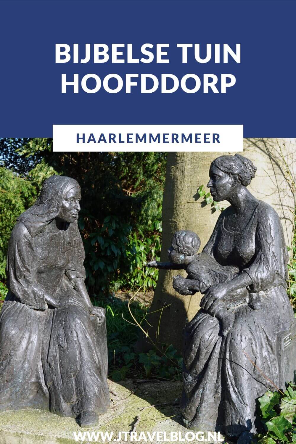 In Hoofddorp achter de R.K.-kerk Joannes De Doper bevindt zich een Bijbelse Tuin met 50 beelden van Bijbelse figuren. Alles in deze Bijbelse Tuin Hoofddorp heeft een betekenis, ook de bomen. Meer lees je in deze blog, #bijbelsetuinhoofddorp #haarlemmermeer #hoofddorp #bijbelsetuin #jtravelblog #jtravel