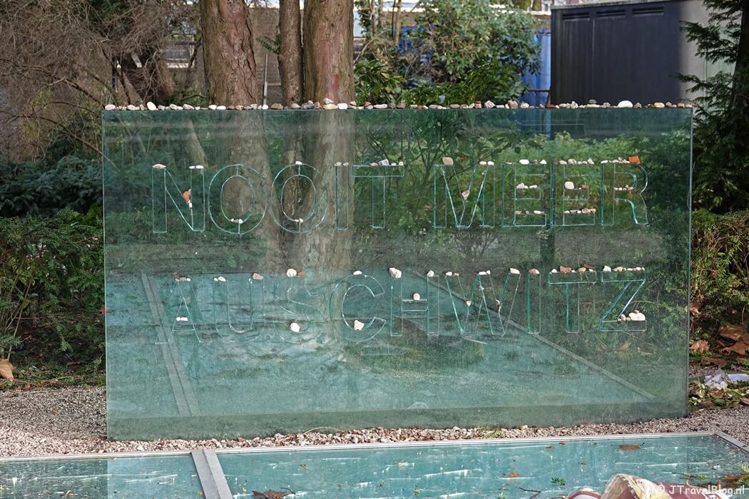Auschwitzmonument in het Wertheimpark tijdens mijn onderwijshistorische wandeling in Amsterdam