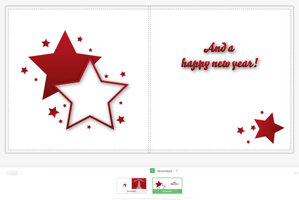 De binnenkant van mijn kerstkaarten van Fotofabriek.nl