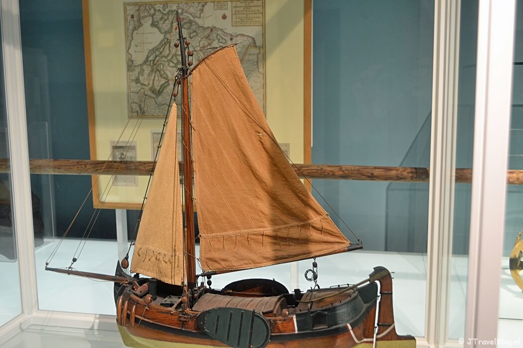 Een model boot in het Cruquius Museum