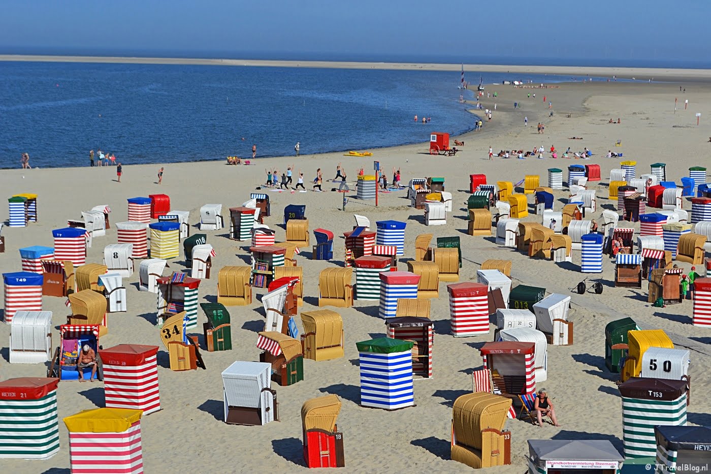 Het strand van het Duitse Waddeneiland Borkum