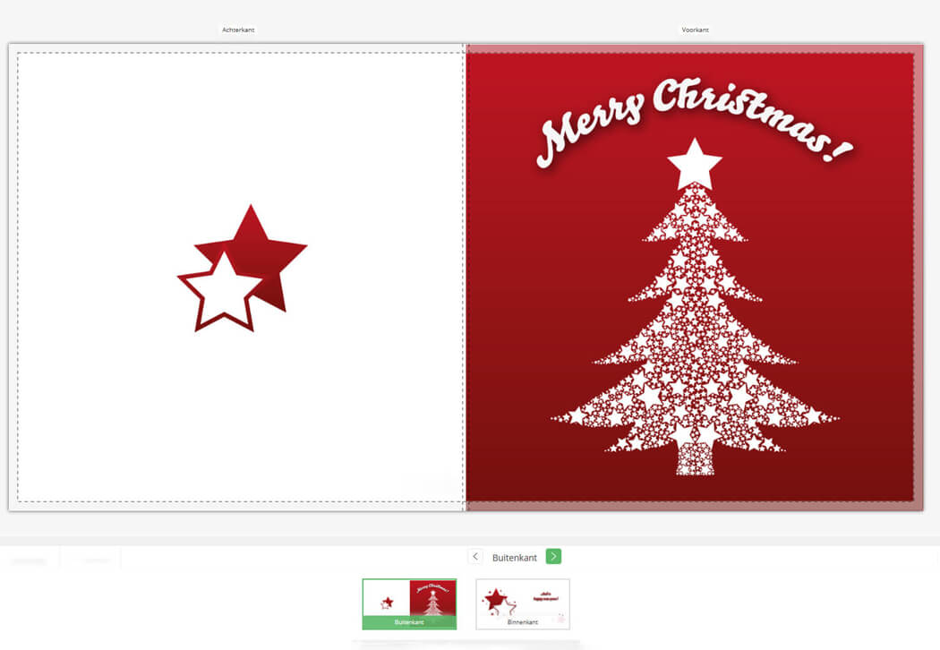 De buitenkant van mijn kerstkaarten van Fotofabriek.nl