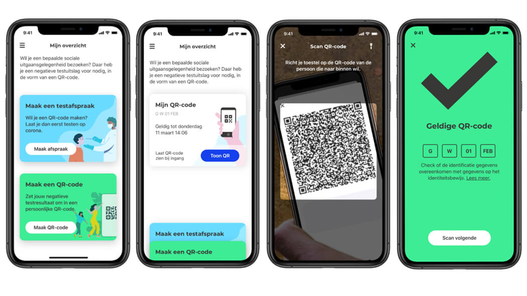 Het maken van een QR-code in de CoronaCheck-app