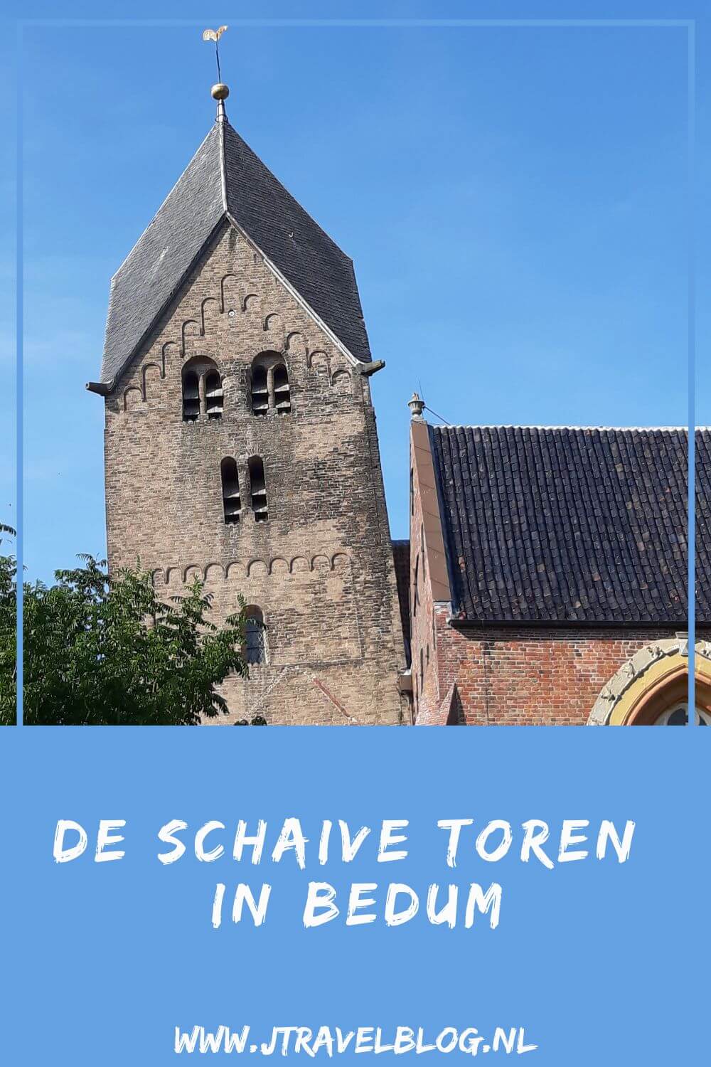 Ken je de Schaive Toren in Bedum? Deze mooie toren van de Walfriduskerk/Hervormde kerk staat in Bedum in de provincie Groningen. De Schaive Toren (Scheve Toren in het Nederlands) in Bedum is de scheefste toren van Nederland. De Schaive Toren staat schever dan de toren van Pisa/Italië. Meer lees je in deze blog, #schevetoren #schaivetoren #bedum #jtravelblog #jtravel