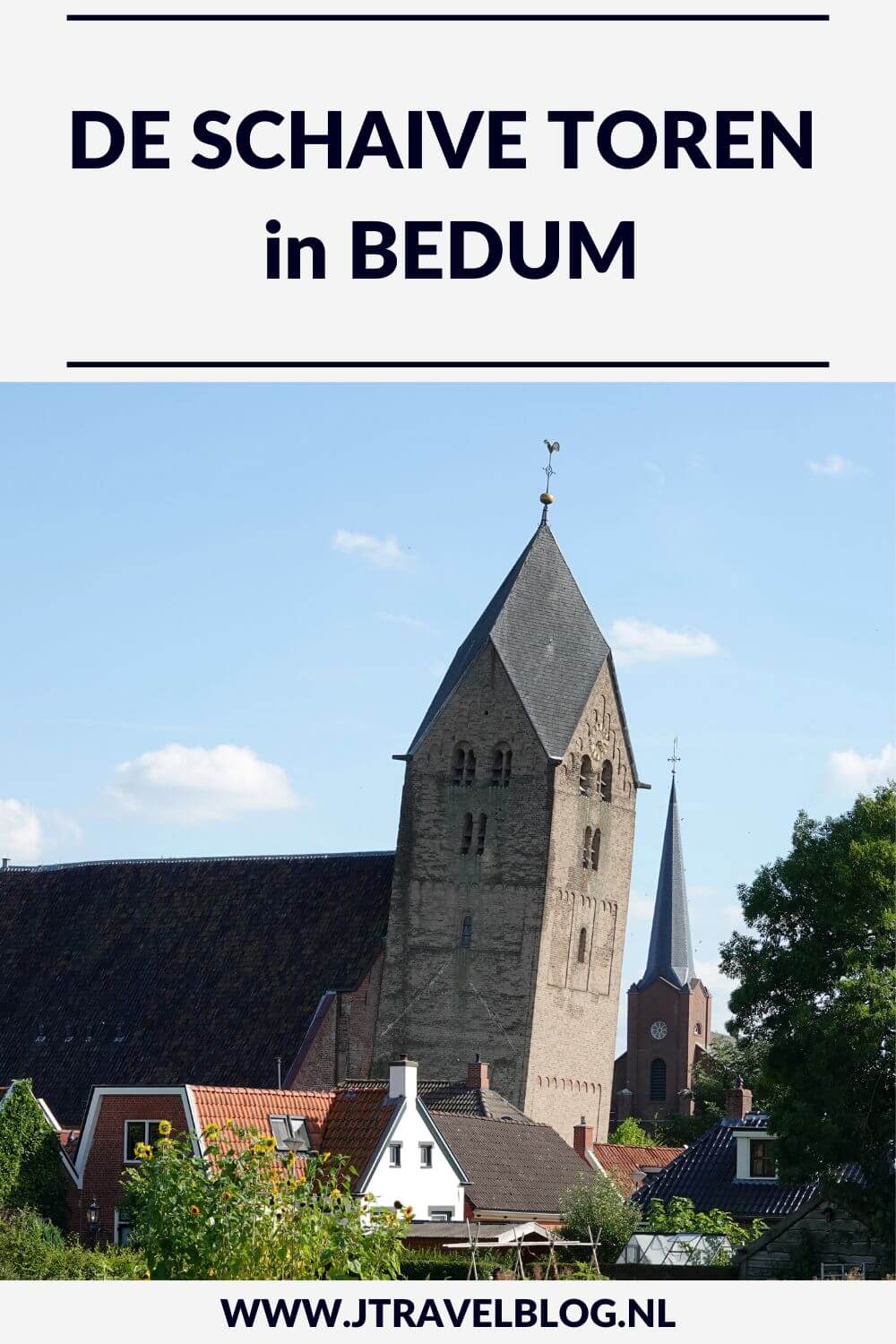 Ken je de Schaive Toren in Bedum? Deze mooie toren van de Walfriduskerk/Hervormde kerk staat in Bedum in de provincie Groningen. De Schaive Toren (Scheve Toren in het Nederlands) in Bedum is de scheefste toren van Nederland. De Schaive Toren staat schever dan de toren van Pisa/Italië. Meer lees je in deze blog, #schevetoren #schaivetoren #bedum #jtravelblog #jtravel