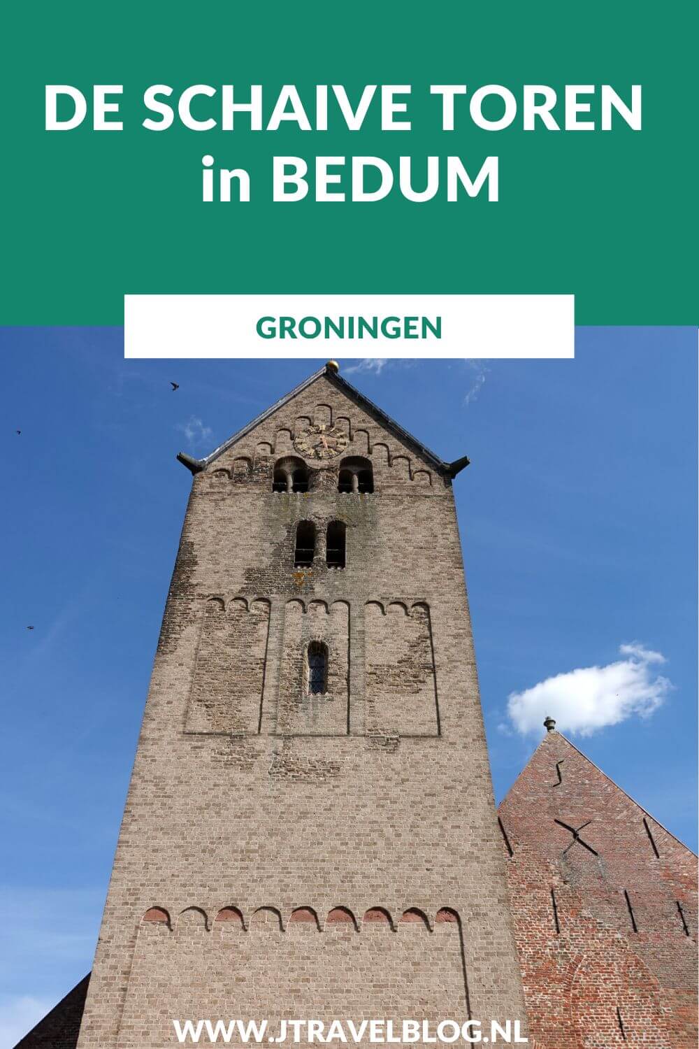 Ken je de Schaive Toren in Bedum? Deze mooie toren van de Walfriduskerk/Hervormde kerk staat in Bedum in de provincie Groningen. De Schaive Toren (Scheve Toren in het Nederlands) in Bedum is de scheefste toren van Nederland. De Schaive Toren staat schever dan de toren van Pisa/Italië. Meer lees je in deze blog, #schevetoren #schaivetoren #bedum #jtravelblog #jtravel