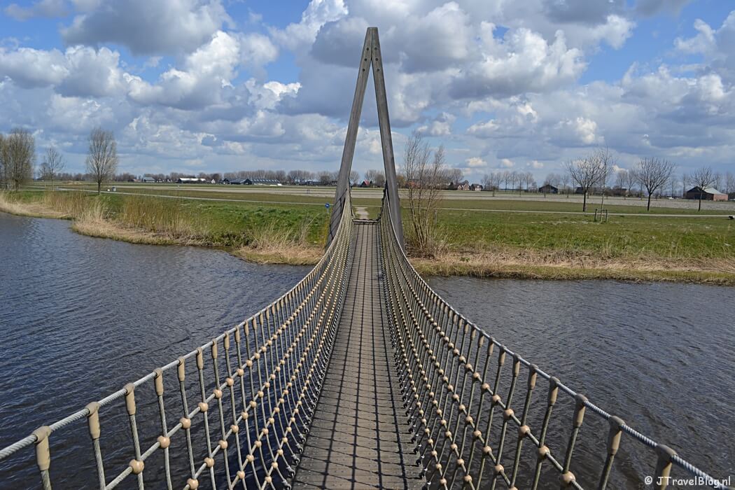 De hangbrug tijdens de Trage Tocht Vijfhuizen