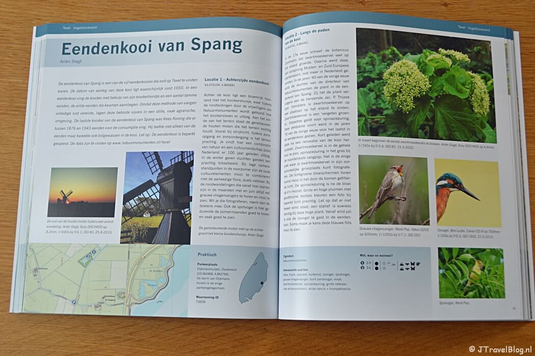 Eendenkooi van Spang in het boek 'De mooiste fotolocaties van Texel'