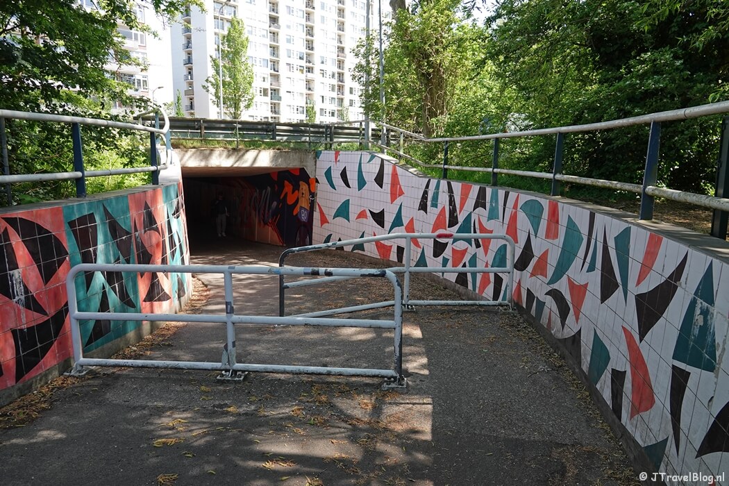 Fietstunnel tijdens de Trage Tocht Haarlem
