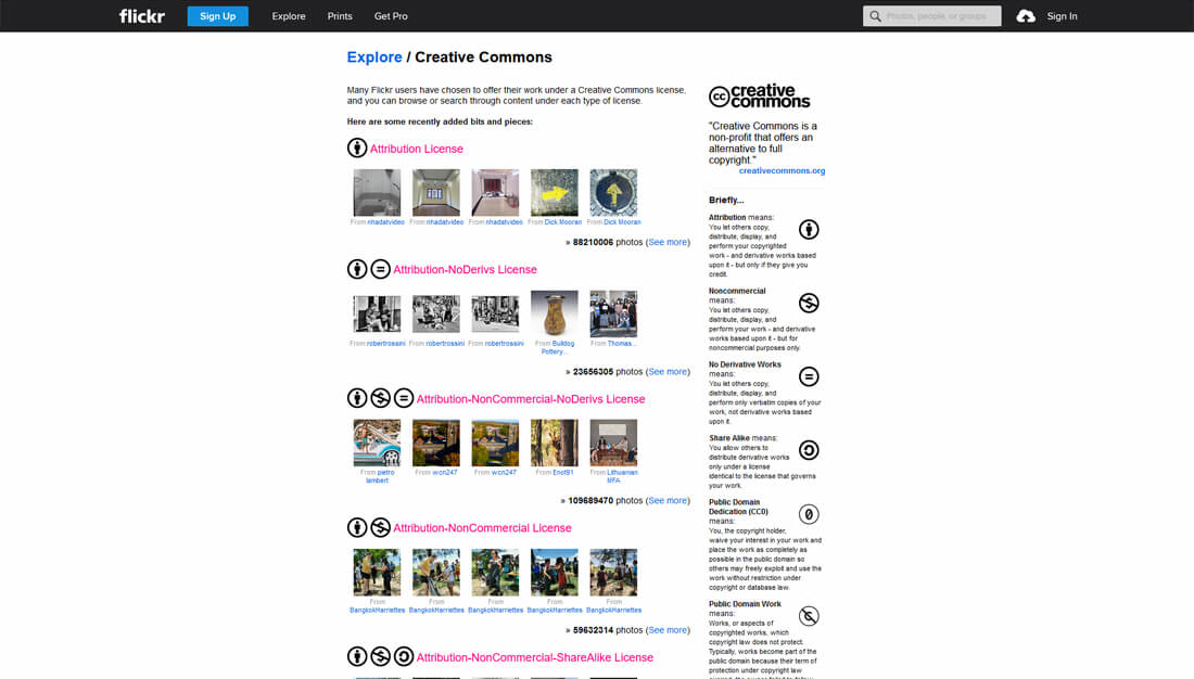 Flickr: een website met gratis afbeeldingen