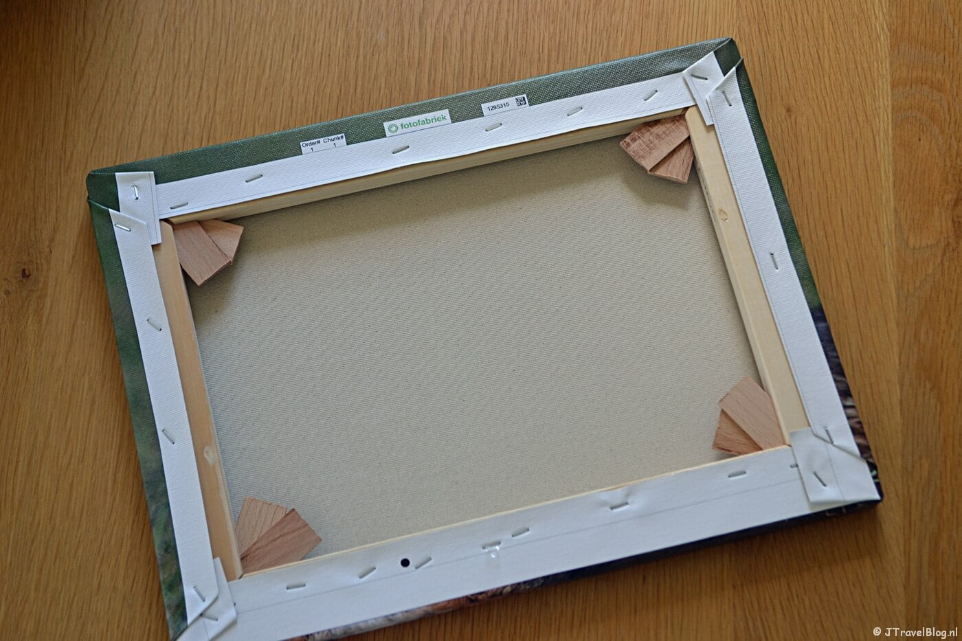 De afwerking van mijn foto op canvas van Fotofabriek.nl