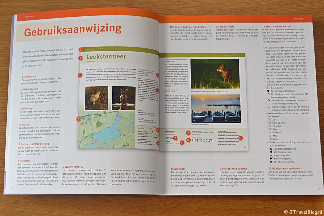 De gebruiksaanwijzing van het boek 'De mooiste fotolocaties van Noord-Nederland'