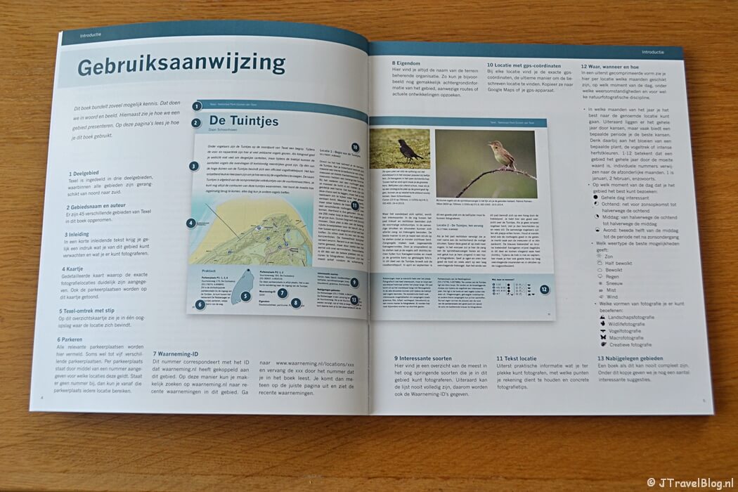 De gebruiksaanwijzing van het boek 'De mooiste fotolocaties van Texel'