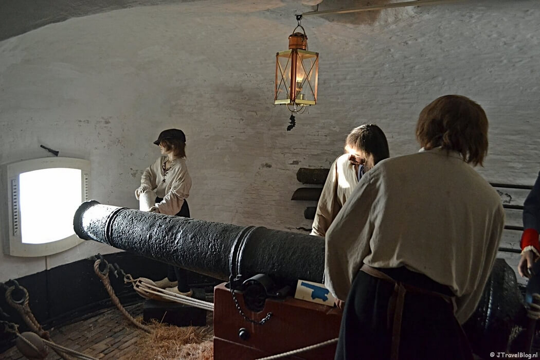 In kazemat A in het Nederlands Vestingmuseum in Naarden