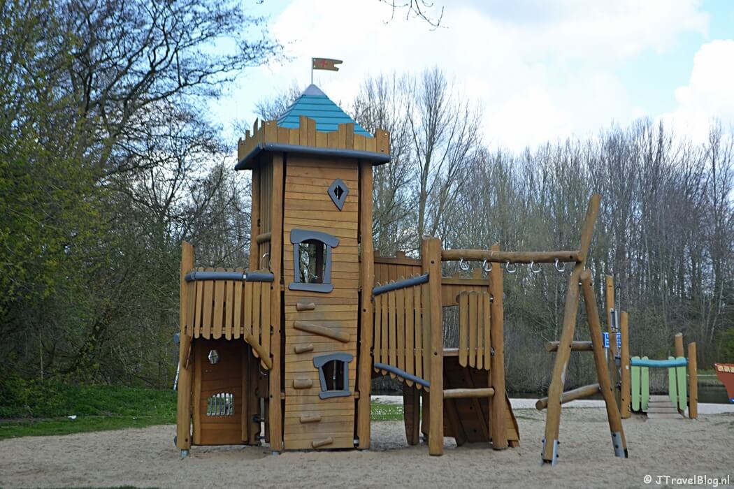 Het speelpark in het Haarlemmermeerse Bos in Hoofddorp tijdens de Trage Tocht Vijfhuizen