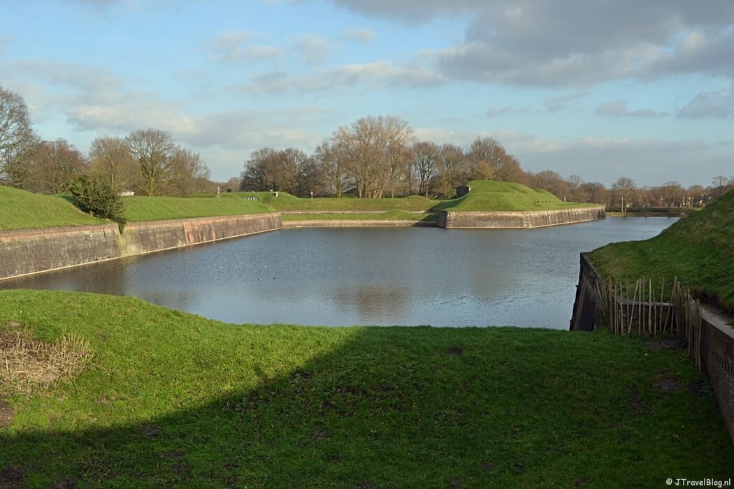 Het uitzicht vanuit het Nederlands Vestingmuseum in Naarden