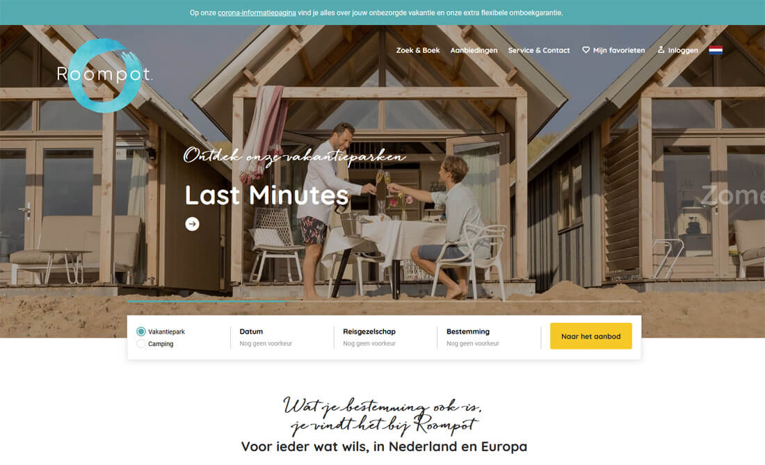 De website van Roompot