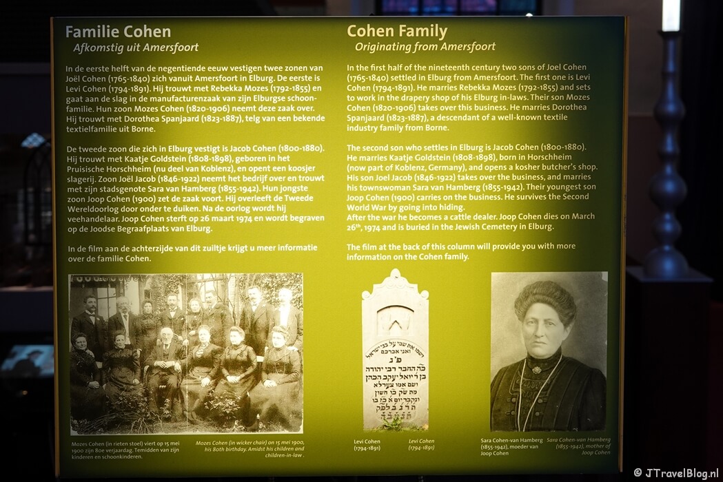 Informatie over de familie Cohen in Museum Sjoel Elburg