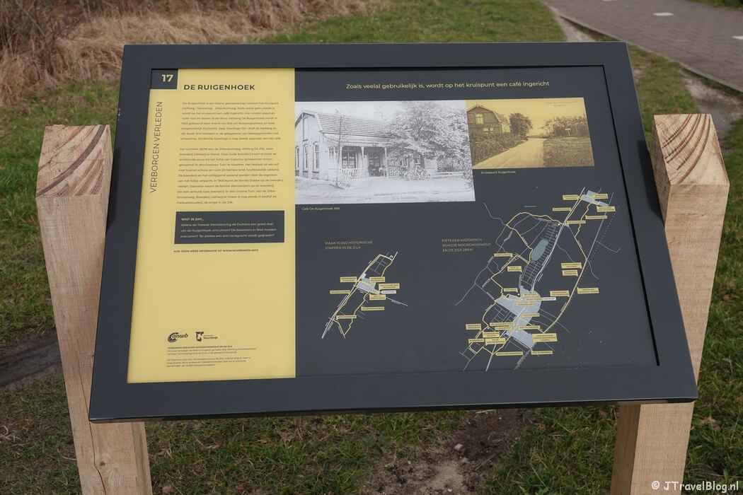 Informatiepaneel nr. 17 - De Ruigenhoek tijdens de Verborgen Verleden fietsroute langs historische plekken in Noordwijkerhout en De Zilk