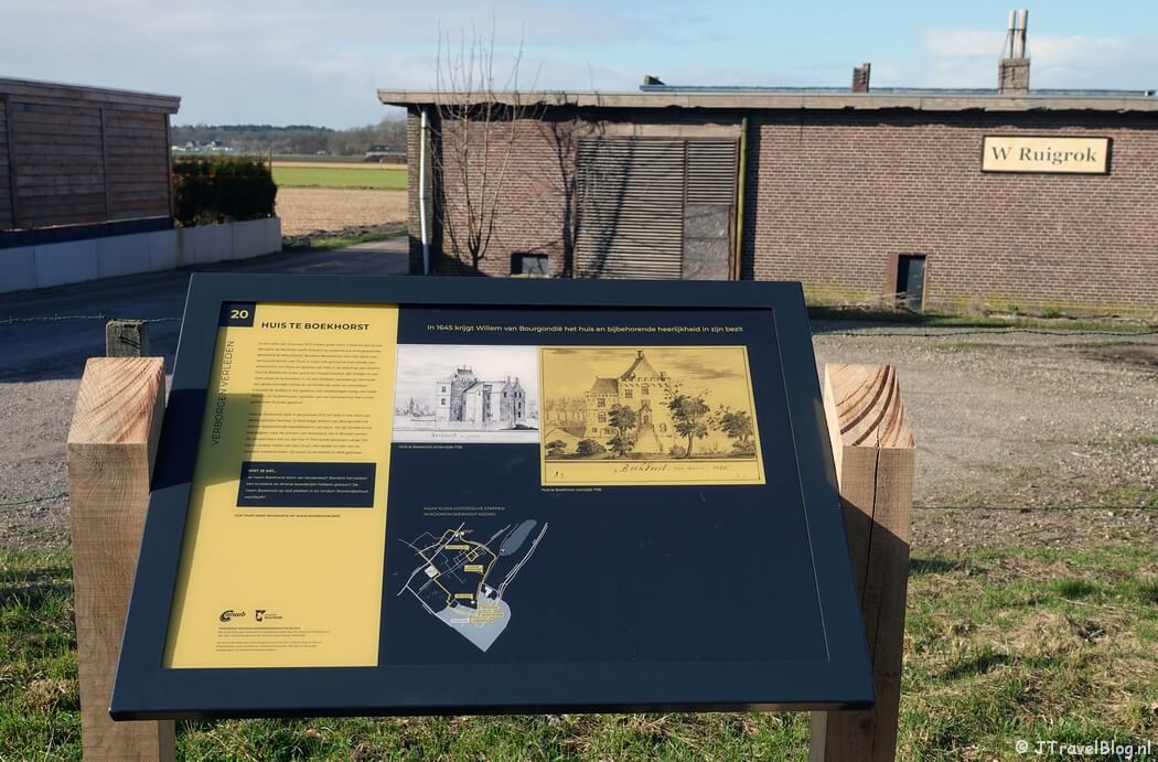Informatiepaneel nr. 20 - Huis te Boekhorst tijdens de Verborgen Verleden fietsroute langs historische plekken in Noordwijkerhout en De Zilk