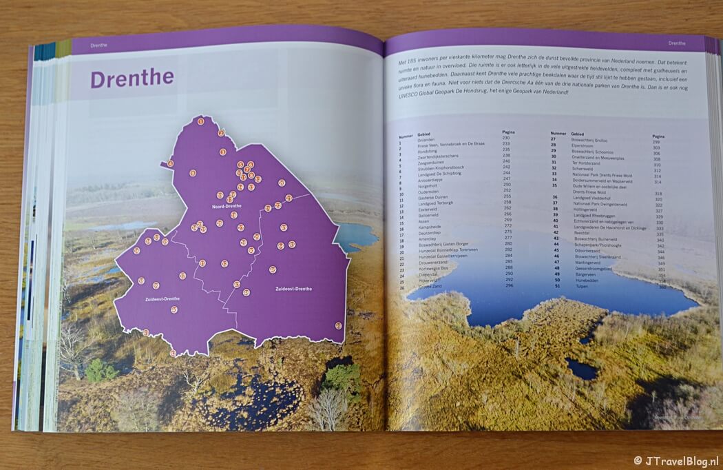 Inhoudsopgave per provincie van het boek 'De mooiste fotolocaties van Noord-Nederland'