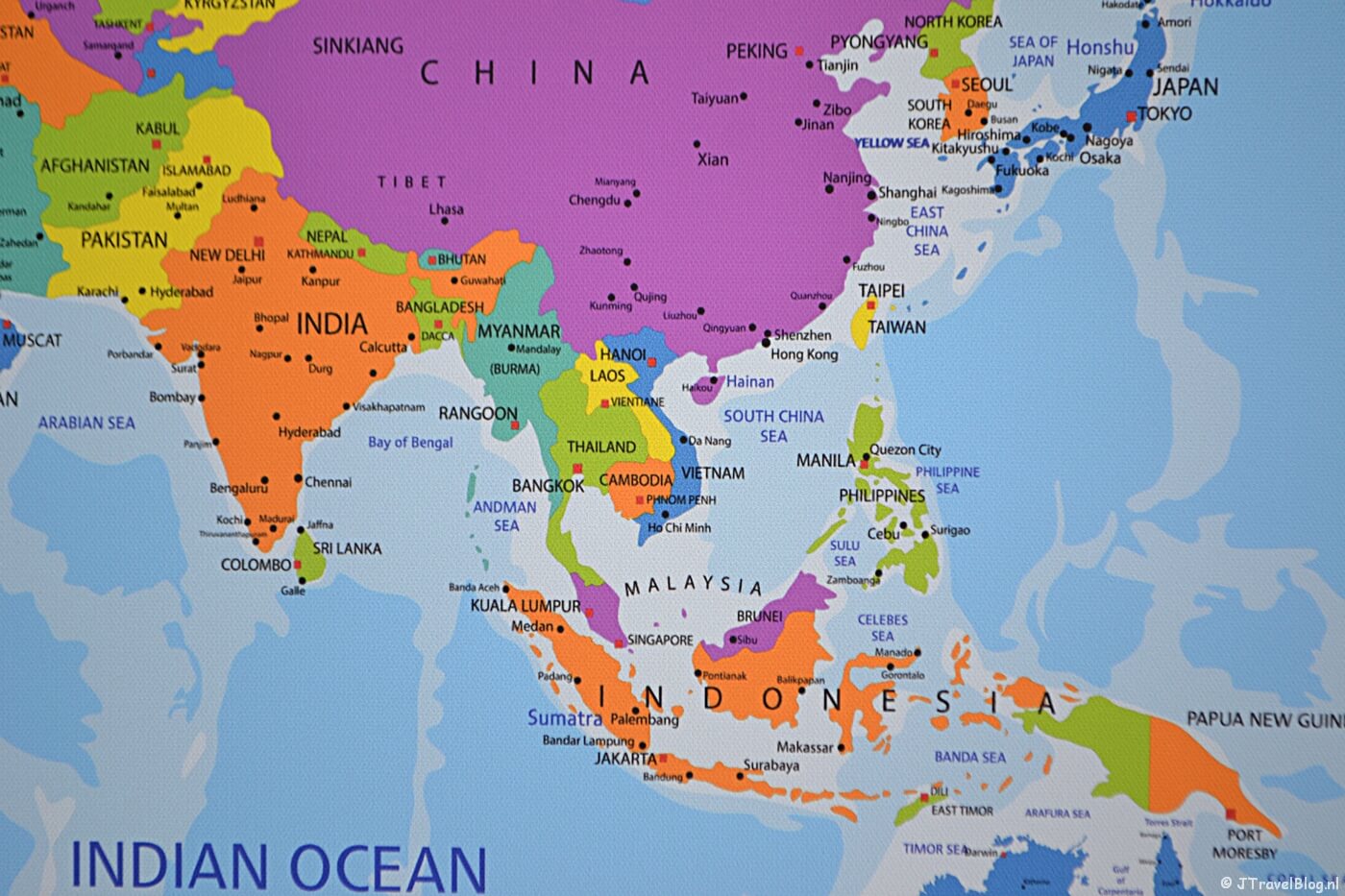 Mijn canvas wereldkaart van wereldkaarten.nl