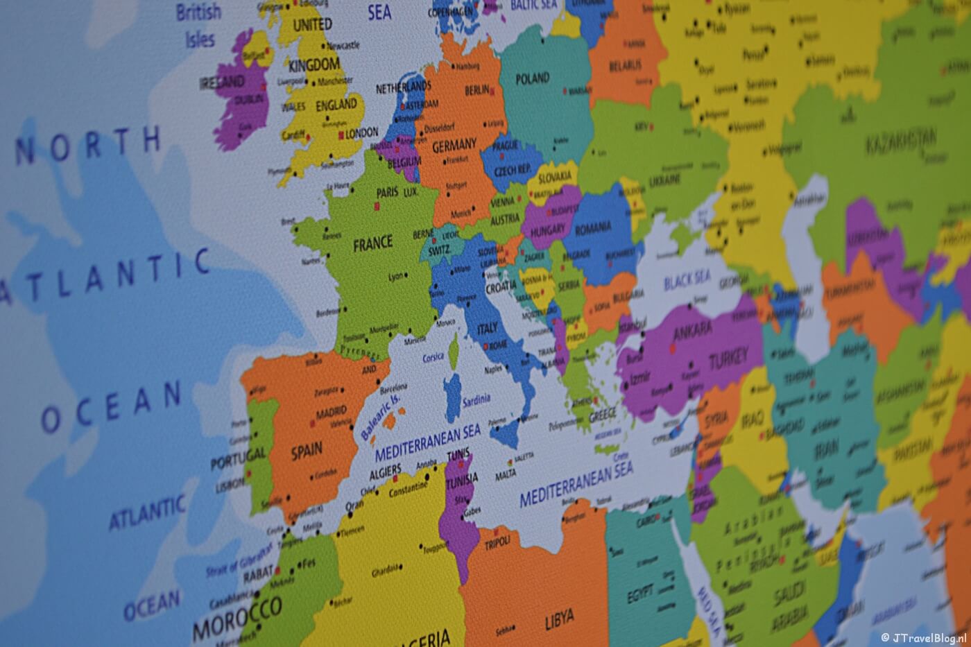 Mijn canvas wereldkaart van wereldkaarten.nl