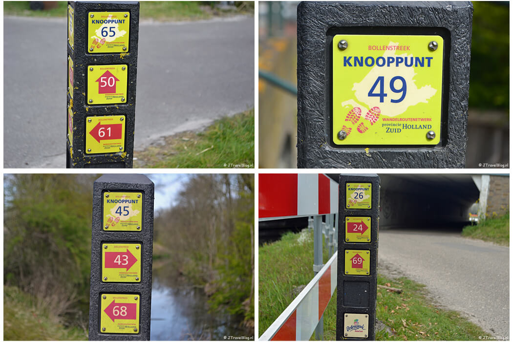 Knooppunten tijdens de Bollenstreekwandeling rond De Zilk
