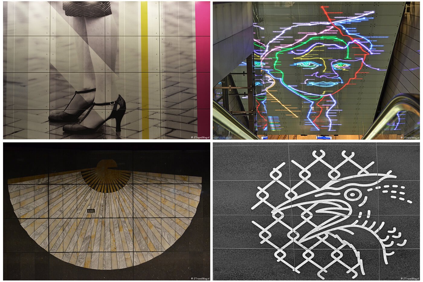Kunst in de Amsterdamse metro, november 2019.