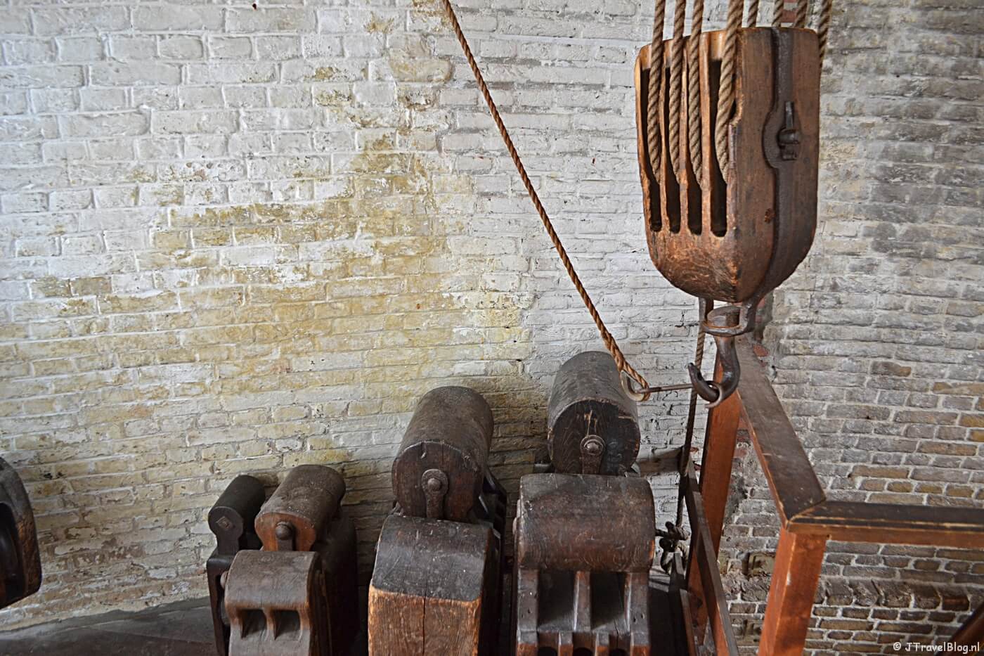 De luizolder in Molenmuseum De Valk in Leiden