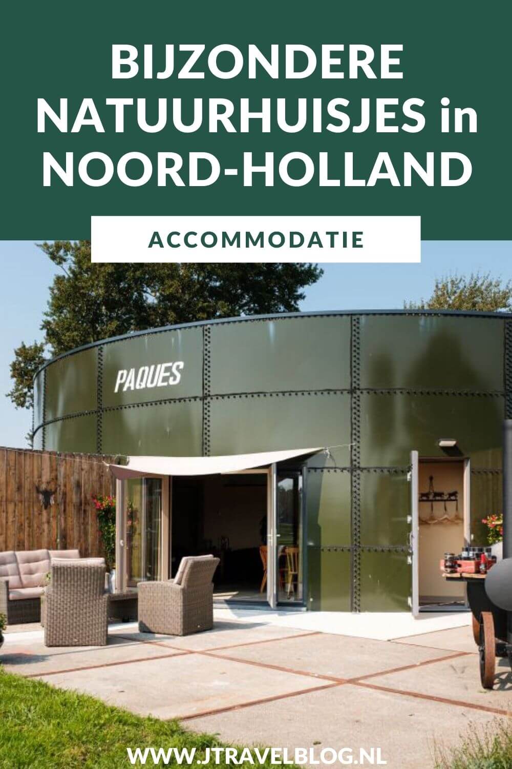 Ik heb een aantal bijzondere natuurhuisjes in de provincie Noord-Holland voor je op een rijtje gezet. Het zijn stuk voor stuk unieke accommodaties, veelal gelegen in de natuur. #natuurhuisjes #noordholland #accommodatie #jtravel #jtravelblog