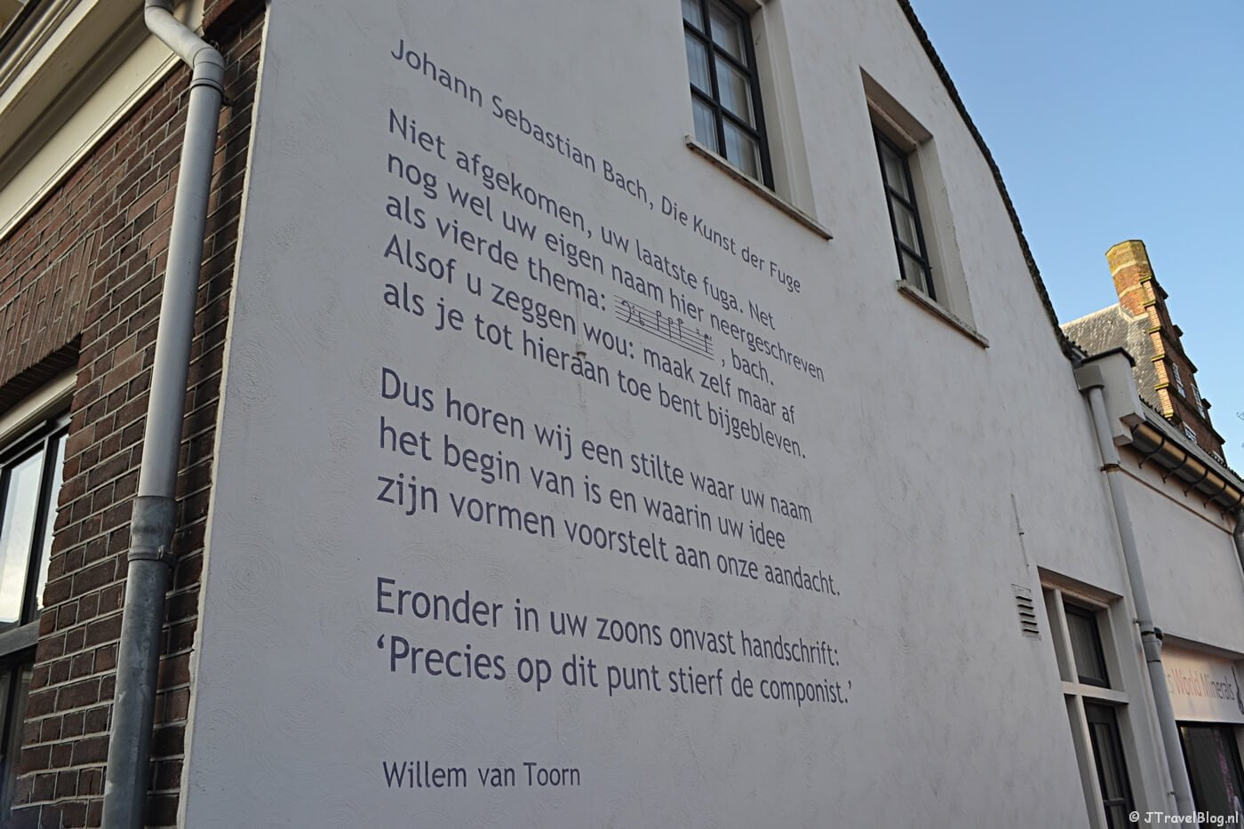Muurgedicht ‘Die Kunst der Fuge’ van Willem van Toorn