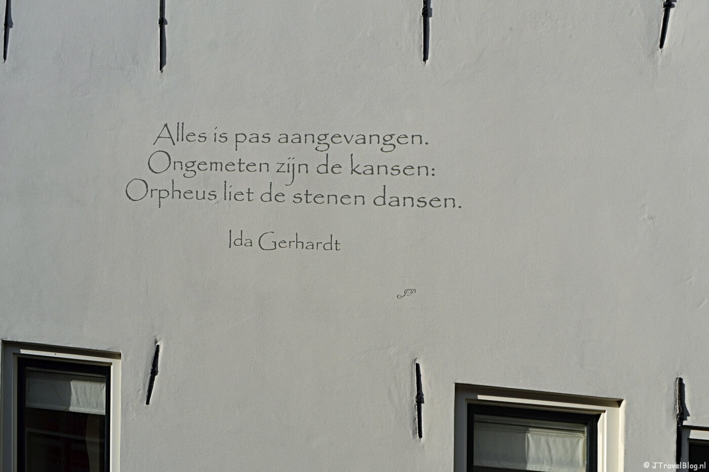 Muurgedicht ‘Orpheus’ van Ida Gerhardt