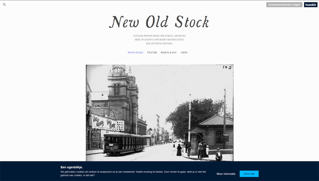 New Old Stock: een website met gratis afbeeldingen