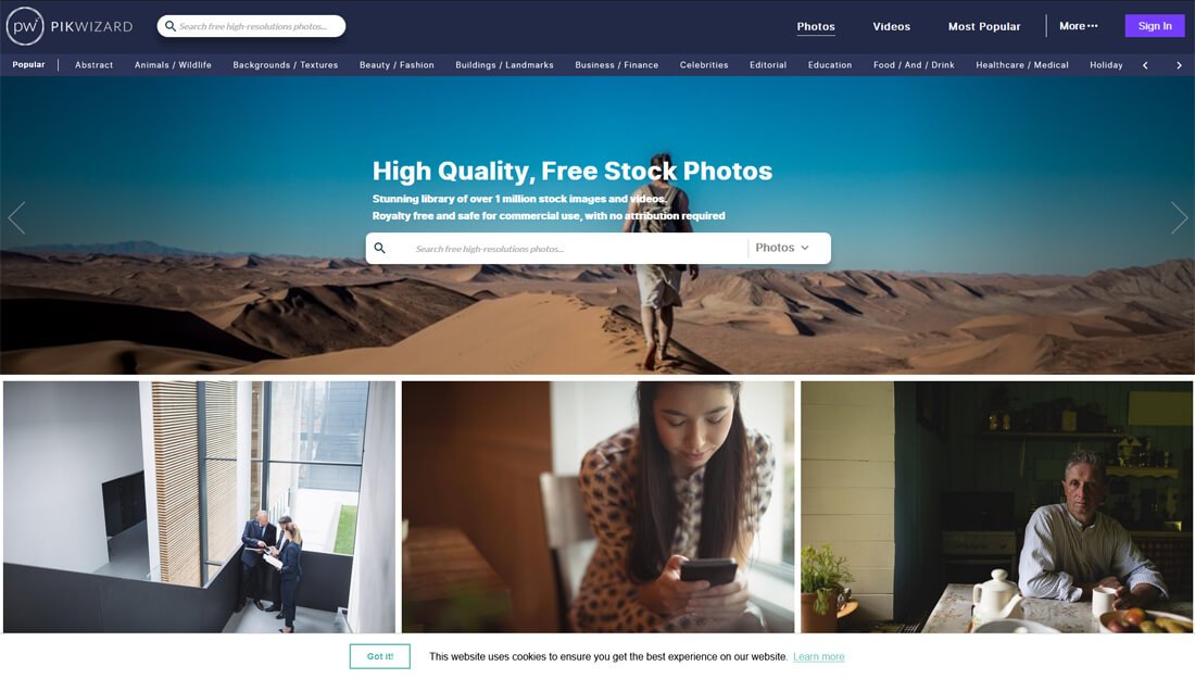 Pikwizard: een website met gratis afbeeldingen