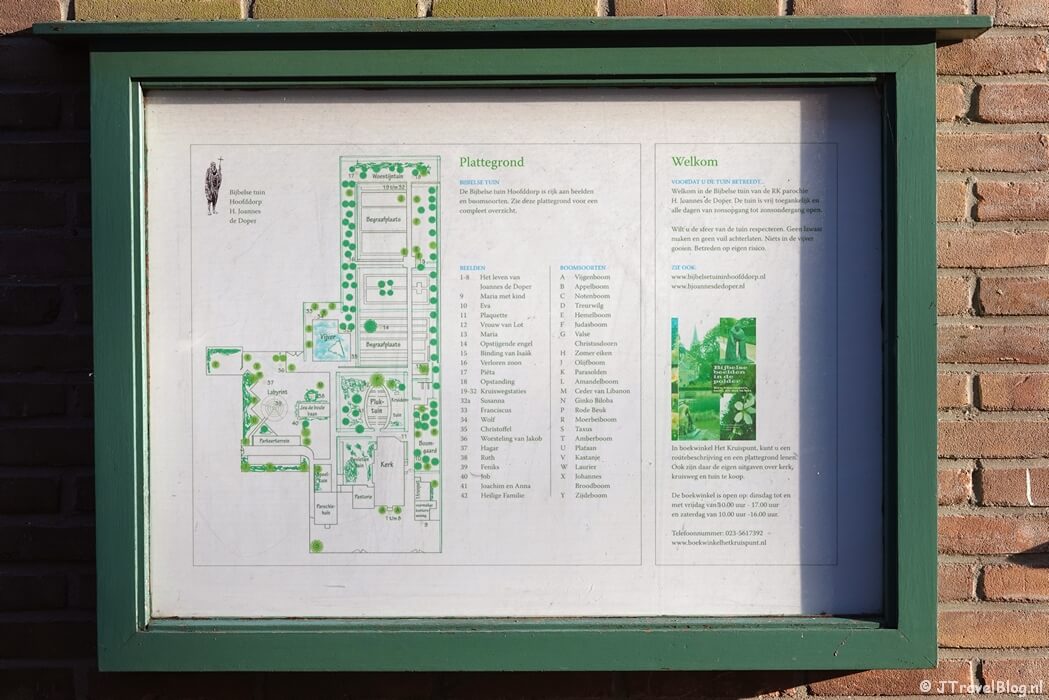 Plattegrond van de Bijbelse Tuin Hoofddorp