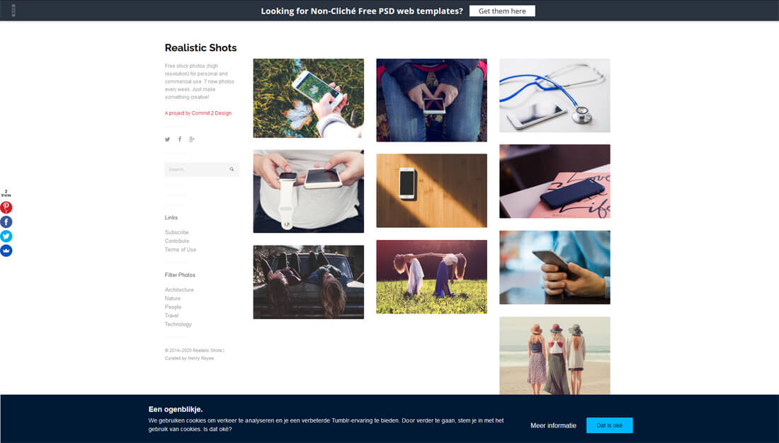 Realistic Shots: een website met gratis afbeeldingen