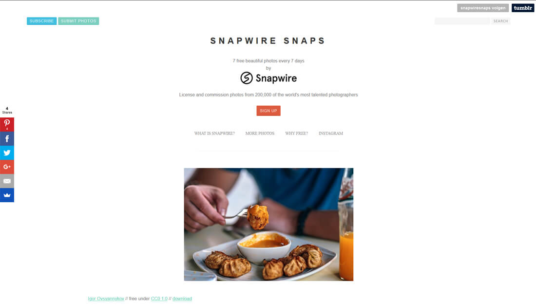 Snapwire Snaps: een website met gratis afbeeldingen