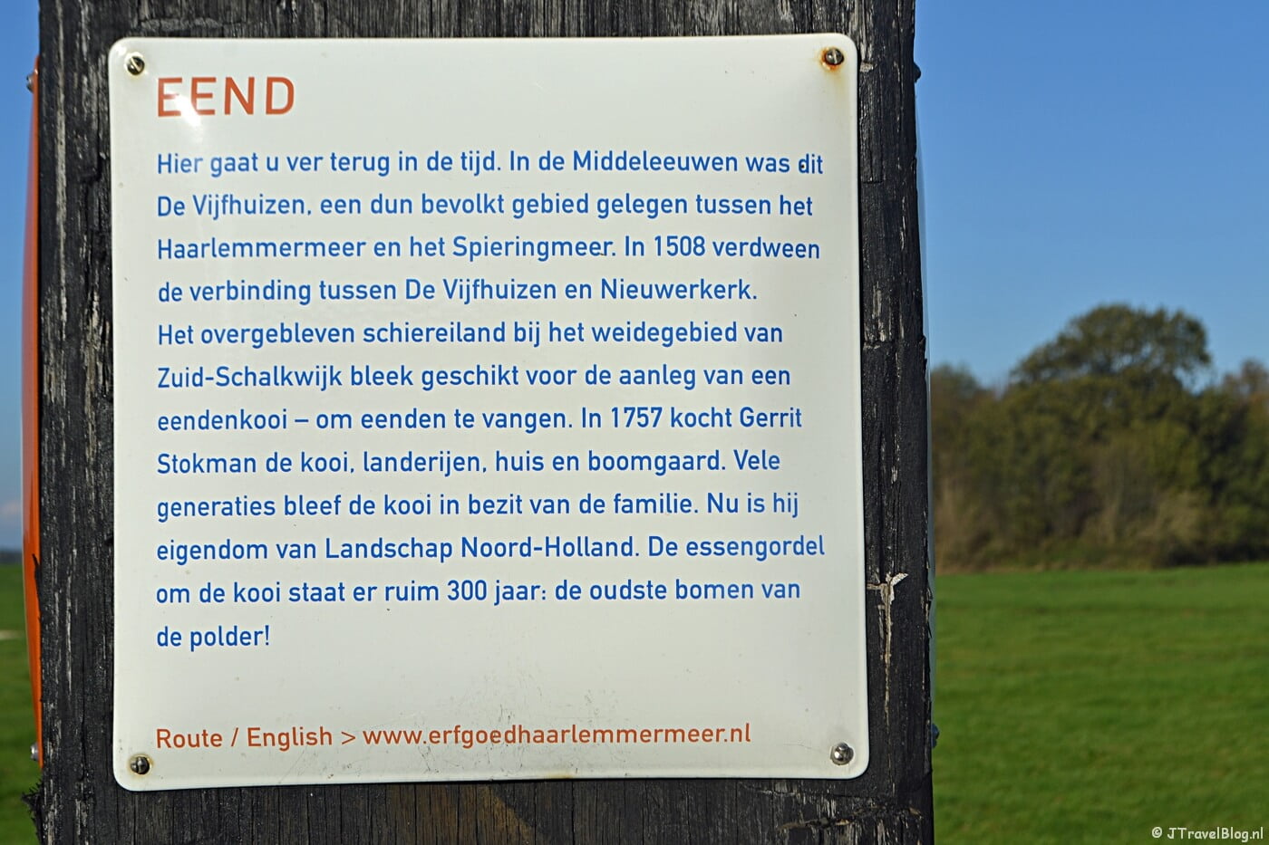 Verhalenpaal nr. 8 - EEND / Eendenkooi Stokman
