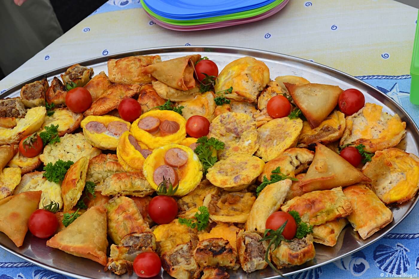 Hapjes tijdens de boottocht bij Walvis Bay