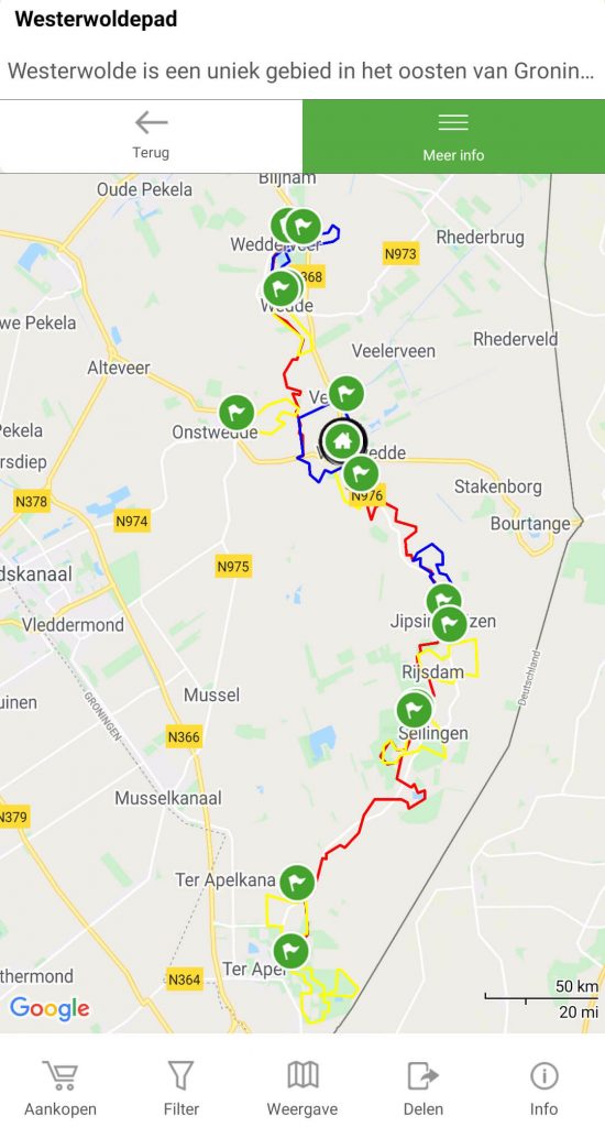 De wandel app Wandelen
