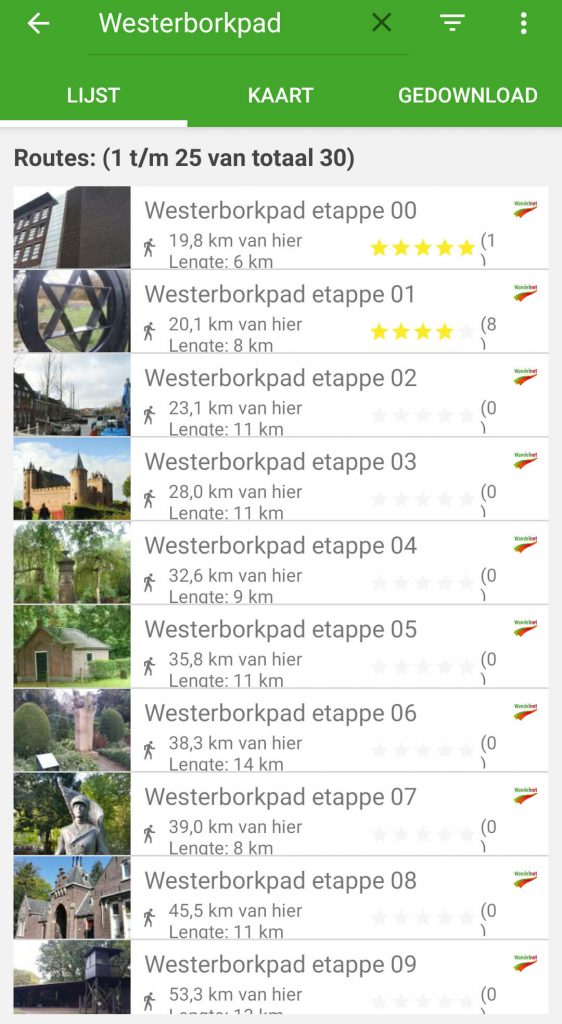 De wandel app Wandelnet