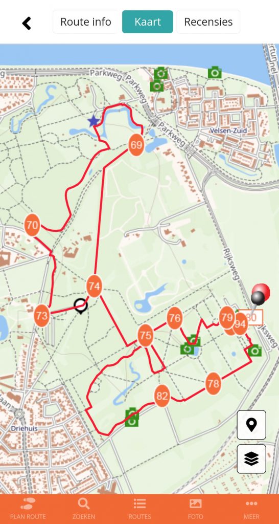 De wandel app Wandelnetwerk Noord-Holland