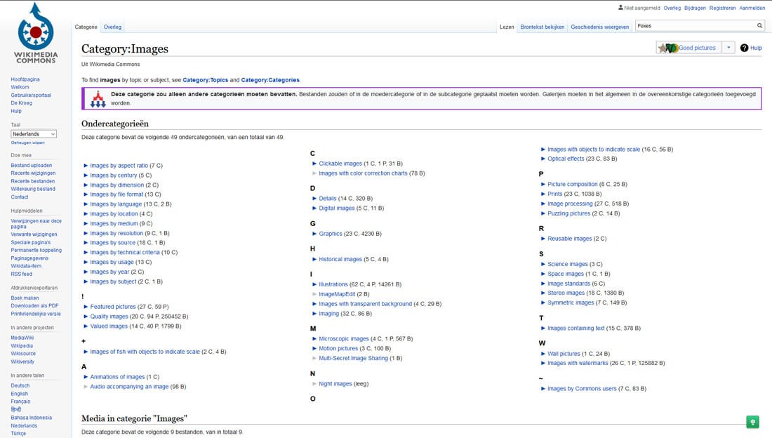 Wikimedia Commons: een website met gratis afbeeldingen