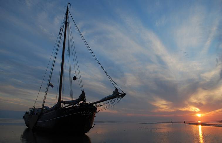 Zeilschip in Makkum/Friesland via Natuurhuisje.nl